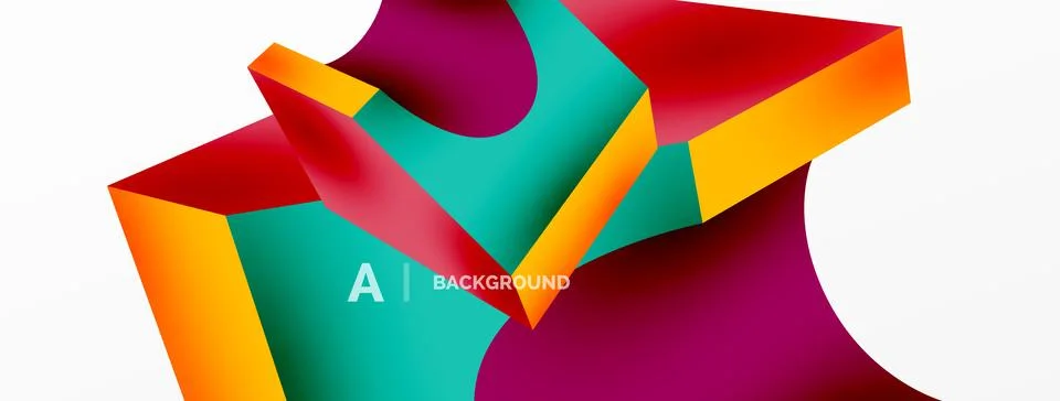 Abstract background - 3d abstract shape. Wallpaper for concept of AI technology イラスト素材