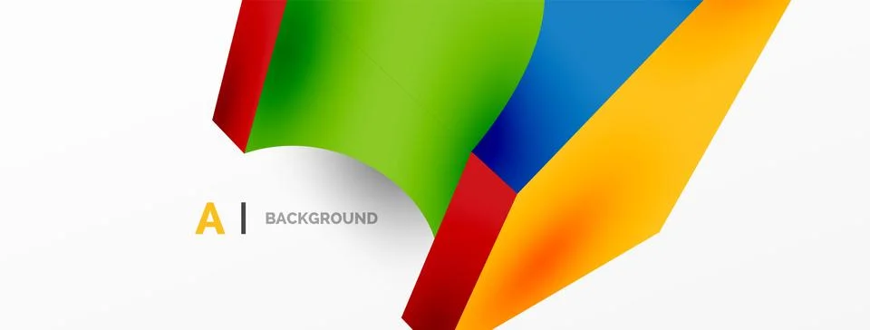 Abstract background - 3d abstract shape. Wallpaper for concept of AI technology 스톡 일러스트