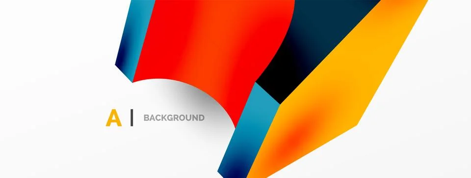 Abstract background - 3d abstract shape. Wallpaper for concept of AI technology 스톡 일러스트