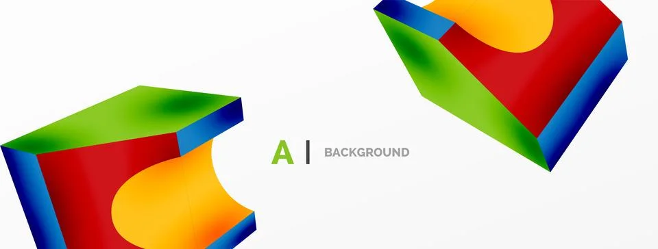 Abstract background - 3d abstract shape. Wallpaper for concept of AI technology Stock Illustration