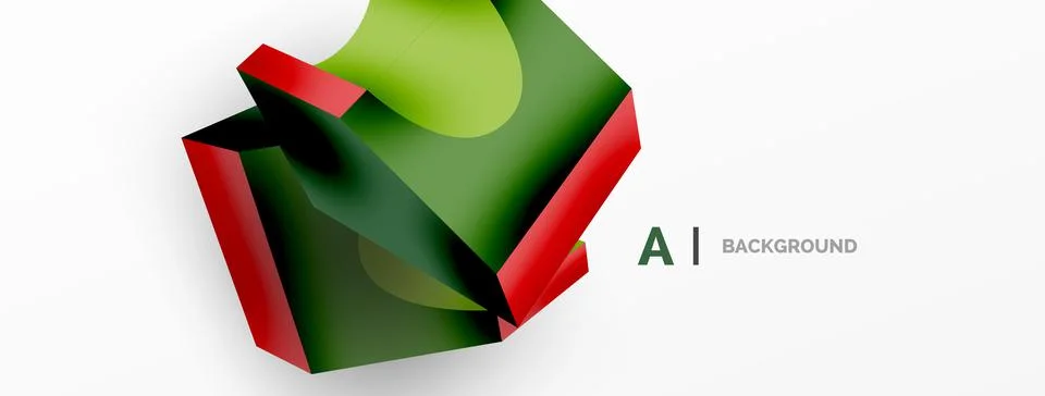 Abstract background - 3d abstract shape. Wallpaper for concept of AI technology Stock Illustration