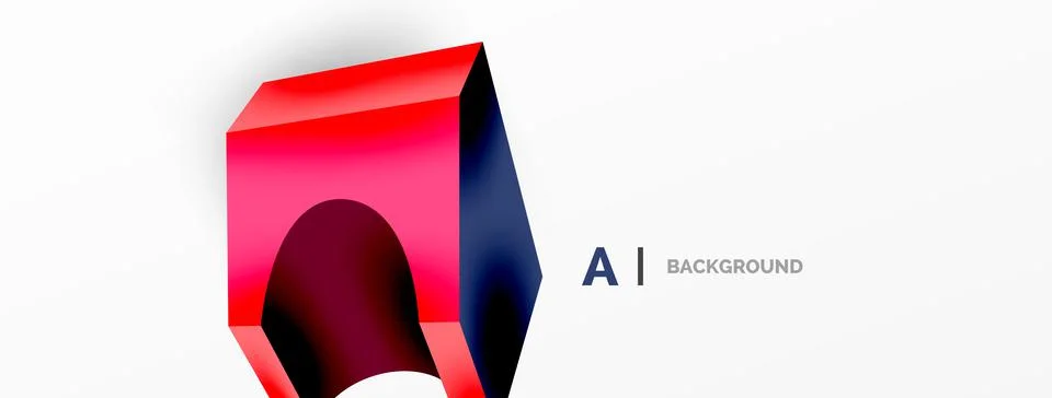 Abstract background - 3d abstract shape. Wallpaper for concept of AI technology イラスト素材