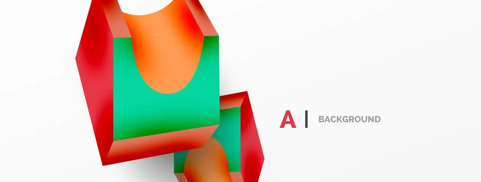 Abstract background - 3d abstract shape. Wallpaper for concept of AI technology Stock Illustration