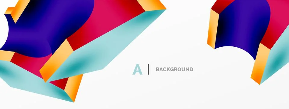 Abstract background - 3d abstract shape. Wallpaper for concept of AI technology Stock Illustration