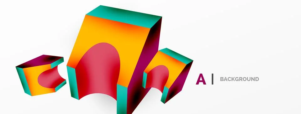 Abstract background - 3d abstract shape. Wallpaper for concept of AI technology イラスト素材