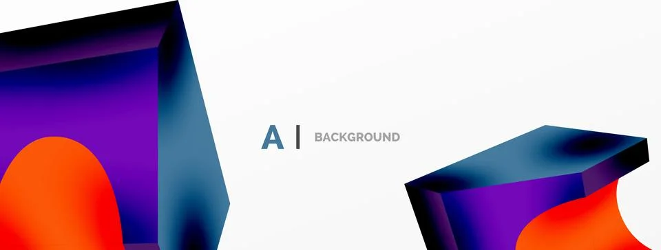 Abstract background - 3d abstract shape. Wallpaper for concept of AI technology イラスト素材