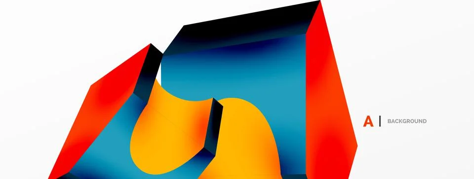 Abstract background - 3d abstract shape. Wallpaper for concept of AI technology イラスト素材