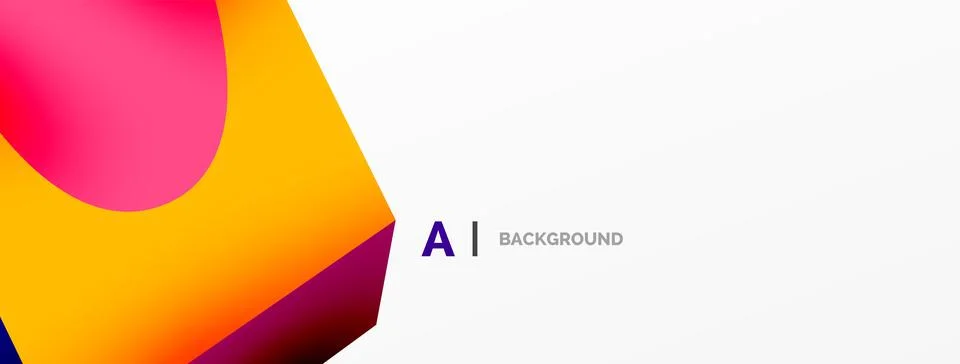 Abstract background - 3d abstract shape. Wallpaper for concept of AI technology Stock Illustration