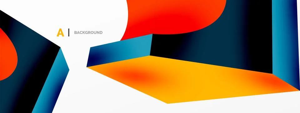 Abstract background - 3d abstract shape. Wallpaper for concept of AI technology Illustrazione stock