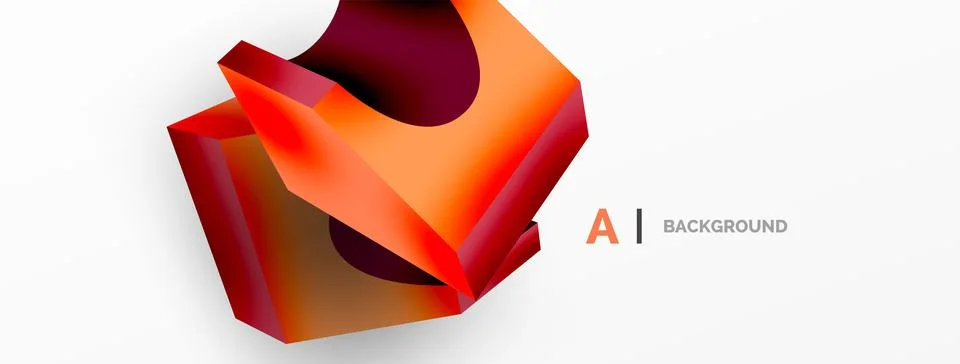 Abstract background - 3d abstract shape. Wallpaper for concept of AI technology Illustrazione stock