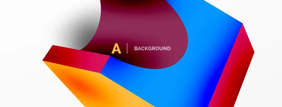 Abstract background - 3d abstract shape. Wallpaper for concept of AI technology 스톡 일러스트