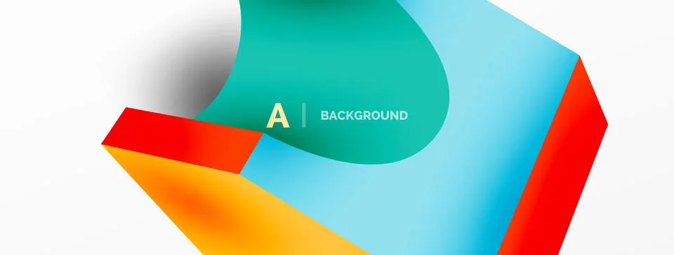 Abstract background - 3d abstract shape. Wallpaper for concept of AI technology 스톡 일러스트