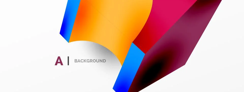 Abstract background - 3d abstract shape. Wallpaper for concept of AI technology イラスト素材