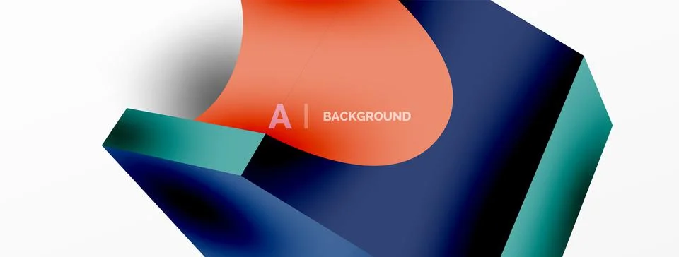 Abstract background - 3d abstract shape. Wallpaper for concept of AI technology イラスト素材