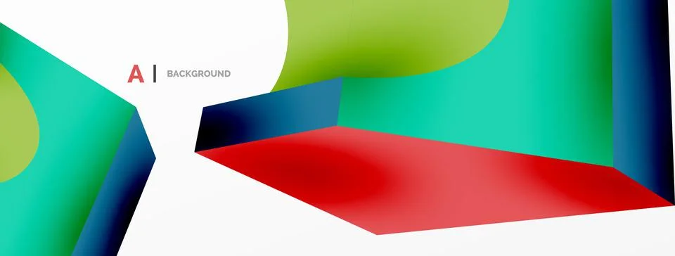 Abstract background - 3d abstract shape. Wallpaper for concept of AI technology 스톡 일러스트