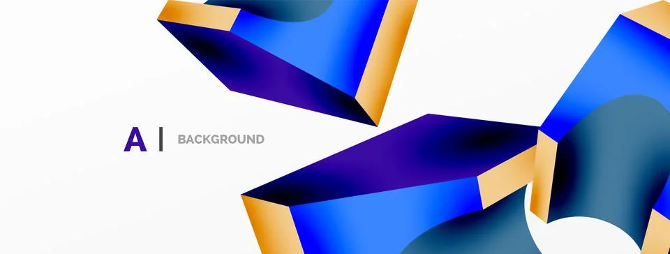Abstract background - 3d abstract shape. Wallpaper for concept of AI technology Stock Illustration