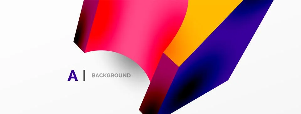 Abstract background - 3d abstract shape. Wallpaper for concept of AI technology イラスト素材