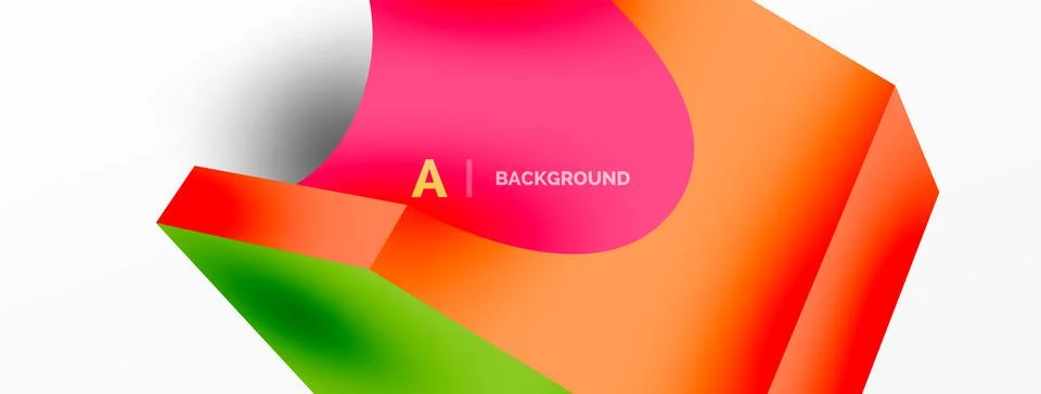 Abstract background - 3d abstract shape. Wallpaper for concept of AI technology Stock Illustration