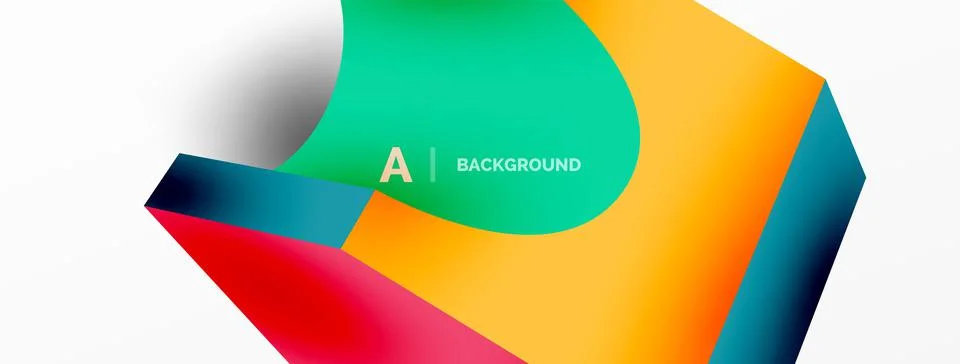 Abstract background - 3d abstract shape. Wallpaper for concept of AI technology 스톡 일러스트