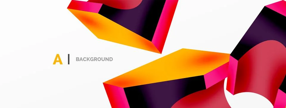 Abstract background - 3d abstract shape. Wallpaper for concept of AI technology Stock Illustration
