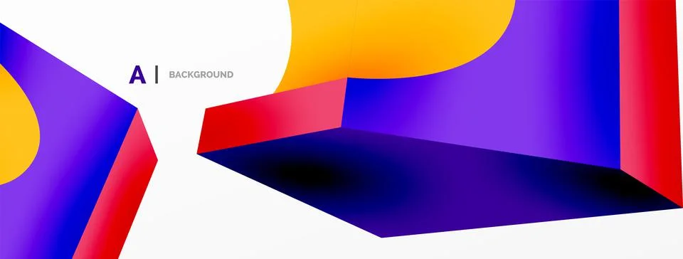 Abstract background - 3d abstract shape. Wallpaper for concept of AI technology Stock Illustration