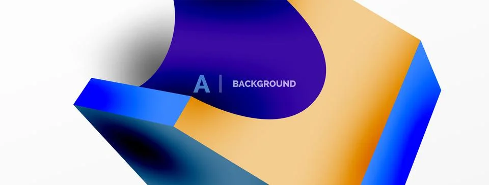 Abstract background - 3d abstract shape. Wallpaper for concept of AI technology Stock Illustration