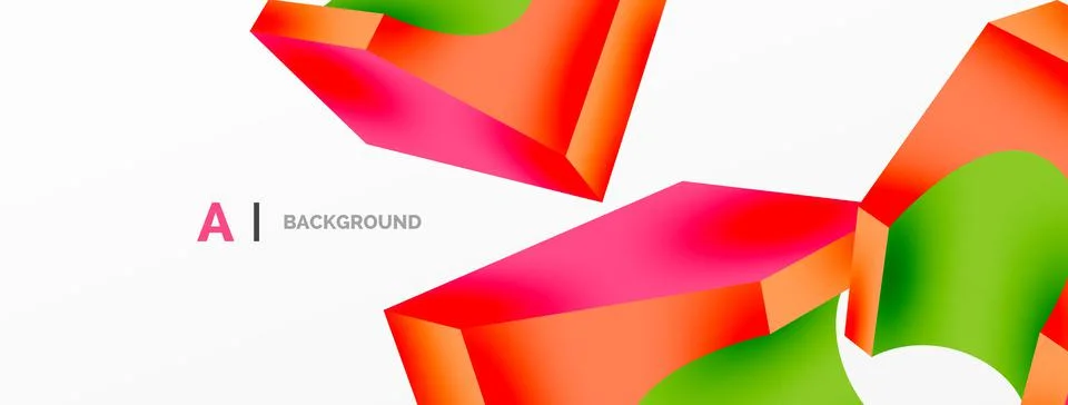 Abstract background - 3d abstract shape. Wallpaper for concept of AI technology Stockillustratie
