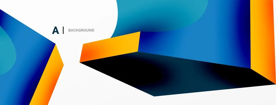 Abstract background - 3d abstract shape. Wallpaper for concept of AI technology イラスト素材