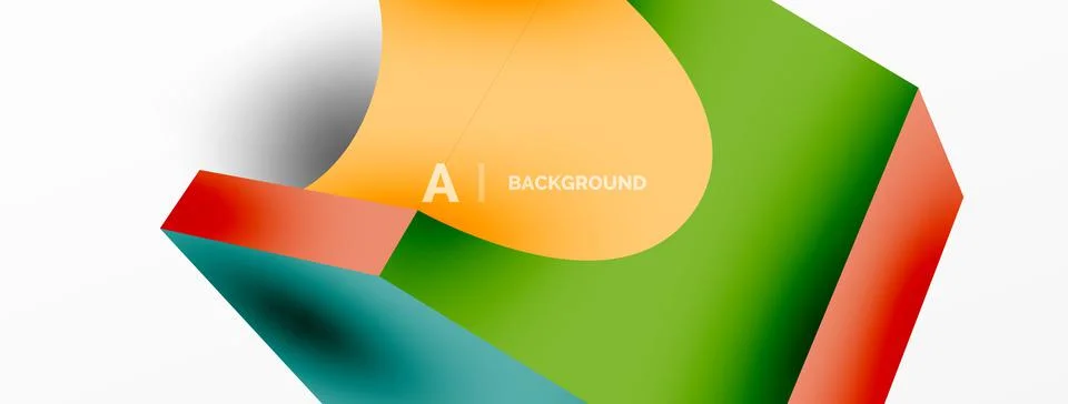 Abstract background - 3d abstract shape. Wallpaper for concept of AI technology Stock Illustration