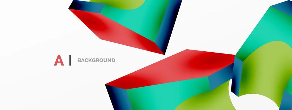 Abstract background - 3d abstract shape. Wallpaper for concept of AI technology Stock Illustration
