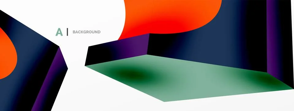 Abstract background - 3d abstract shape. Wallpaper for concept of AI technology イラスト素材
