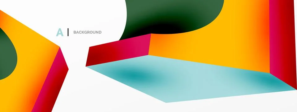 Abstract background - 3d abstract shape. Wallpaper for concept of AI technology イラスト素材