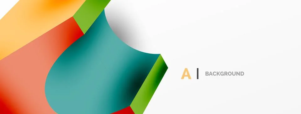 Abstract background - 3d abstract shape. Wallpaper for concept of AI technology Stock Illustration