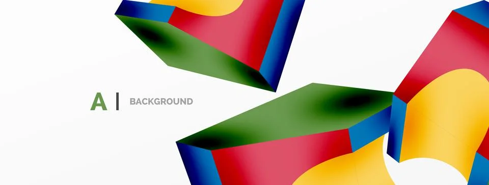 Abstract background - 3d abstract shape. Wallpaper for concept of AI technology Stockillustratie