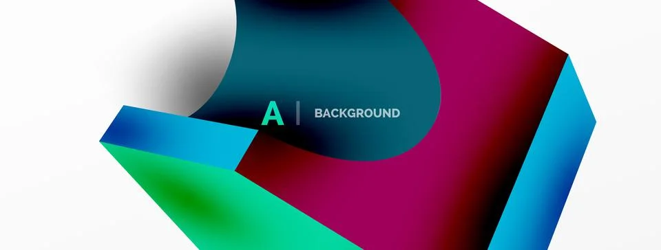 Abstract background - 3d abstract shape. Wallpaper for concept of AI technology イラスト素材