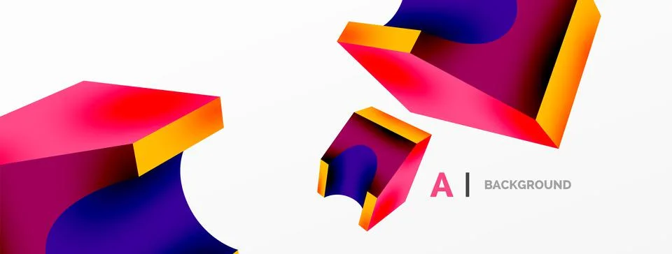 Abstract background - 3d abstract shape. Wallpaper for concept of AI technology イラスト素材