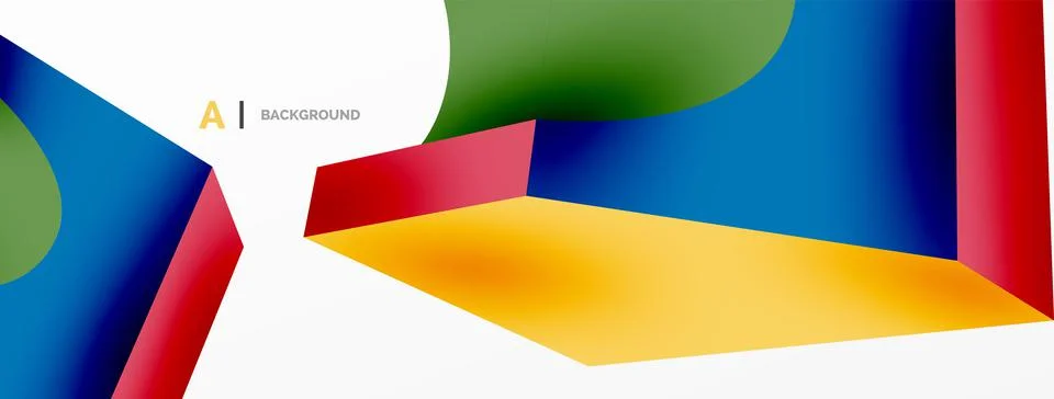 Abstract background - 3d abstract shape. Wallpaper for concept of AI technology 스톡 일러스트