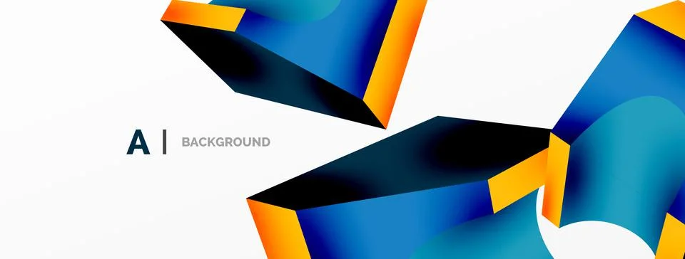 Abstract background - 3d abstract shape. Wallpaper for concept of AI technology 스톡 일러스트
