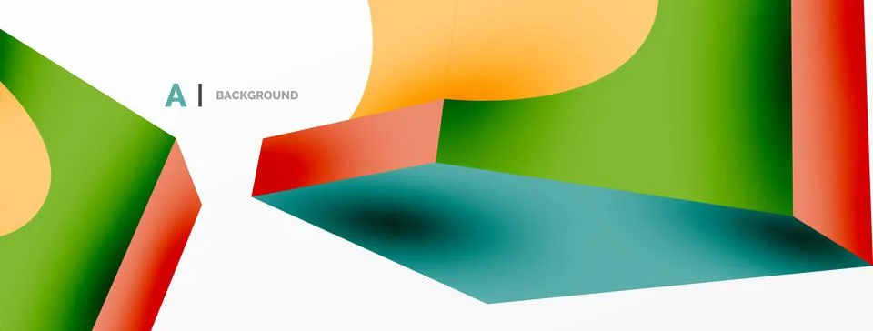 Abstract background - 3d abstract shape. Wallpaper for concept of AI technology Stock Illustration