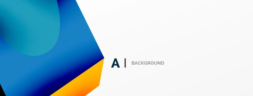 Abstract background - 3d abstract shape. Wallpaper for concept of AI technology Stock Illustration