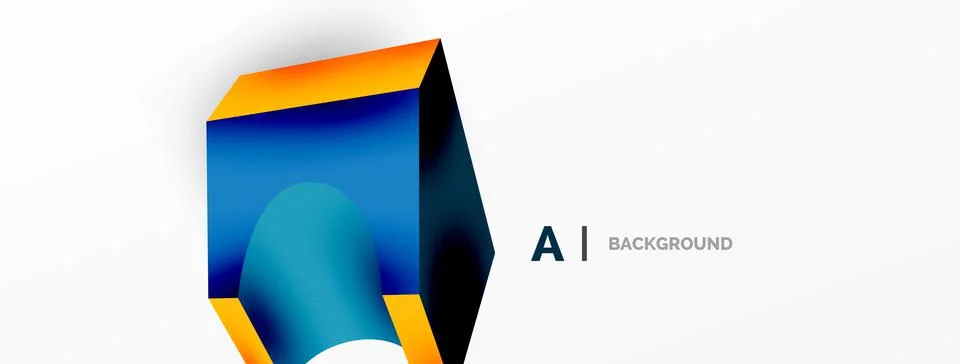 Abstract background - 3d abstract shape. Wallpaper for concept of AI technology イラスト素材
