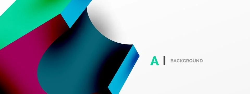 Abstract background - 3d abstract shape. Wallpaper for concept of AI technology Illustrazione stock