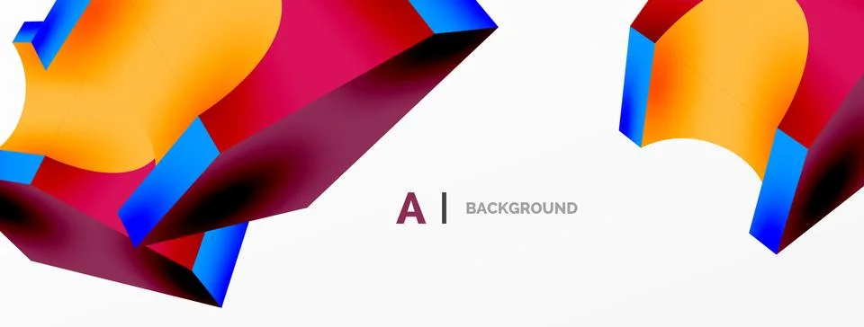 Abstract background - 3d abstract shape. Wallpaper for concept of AI technology Stockillustratie