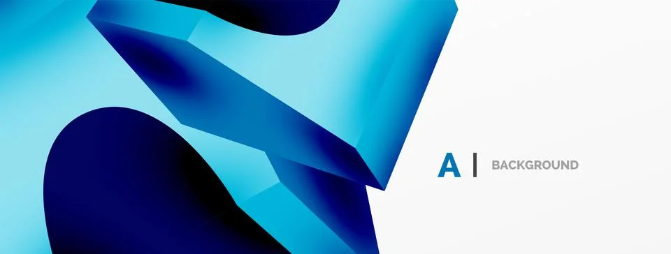 Abstract background - 3d abstract shape. Wallpaper for concept of AI technology 스톡 일러스트