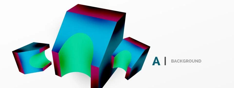 Abstract background - 3d abstract shape. Wallpaper for concept of AI technology イラスト素材