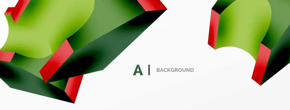 Abstract background - 3d abstract shape. Wallpaper for concept of AI technology 스톡 일러스트