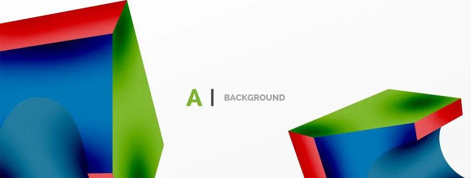 Abstract background - 3d abstract shape. Wallpaper for concept of AI technology Stockillustratie