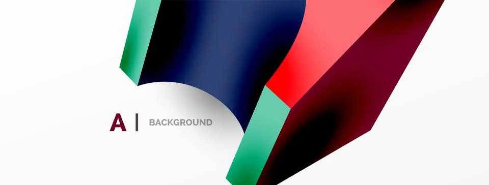 Abstract background - 3d abstract shape. Wallpaper for concept of AI technology Stock Illustration