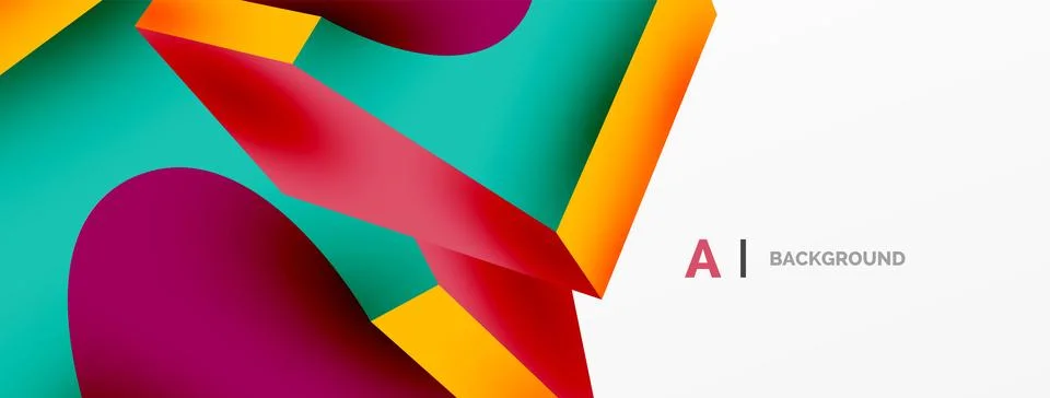 Abstract background - 3d abstract shape. Wallpaper for concept of AI technology 스톡 일러스트