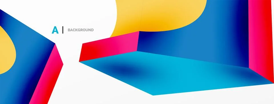 Abstract background - 3d abstract shape. Wallpaper for concept of AI technology イラスト素材